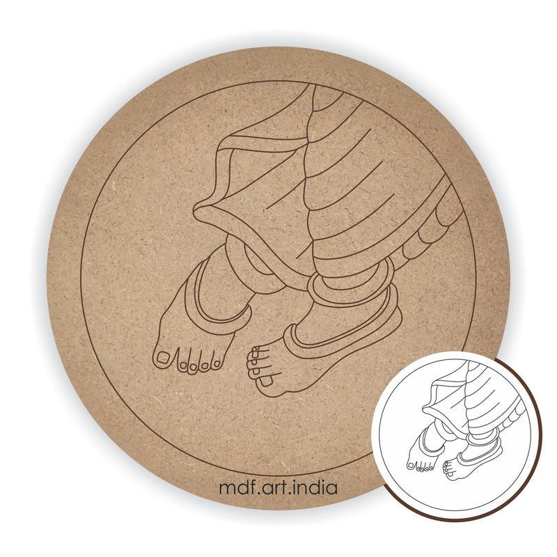 MDF Pre Marked Round Foot Print 1