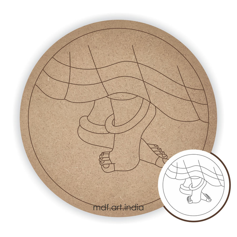 MDF Pre Marked Round Foot Print