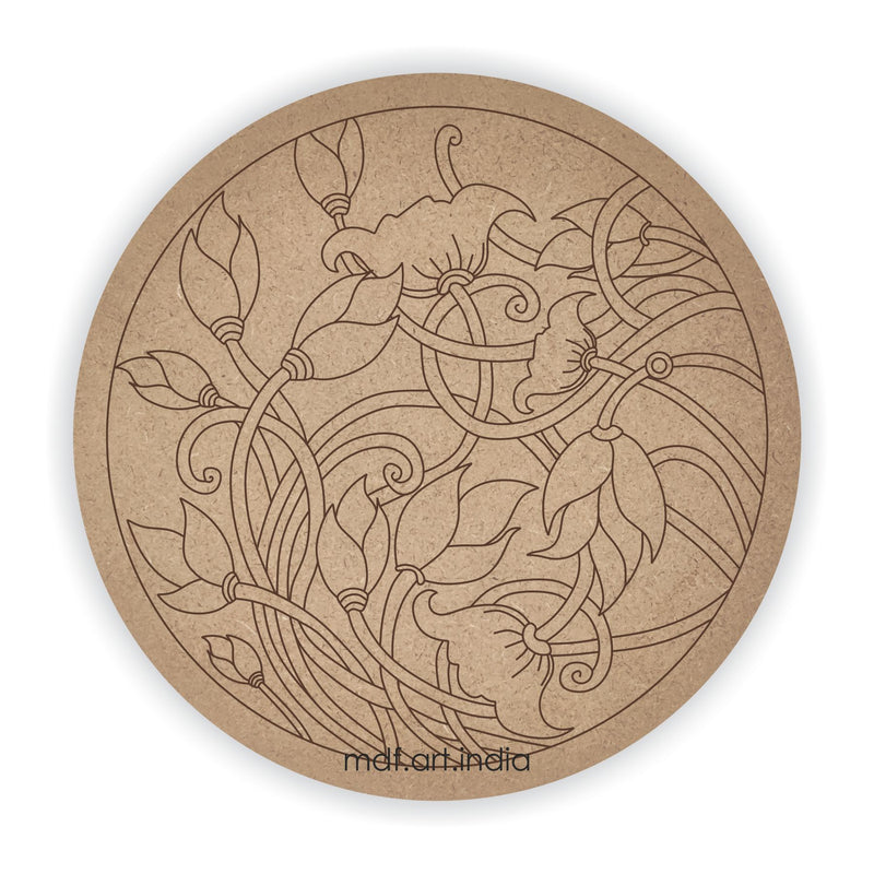 MDF Pre Marked Round Flower 5