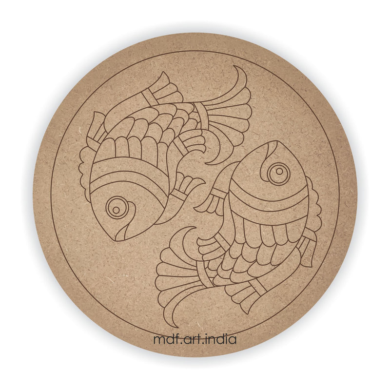 MDF Pre Marked Round Fishes