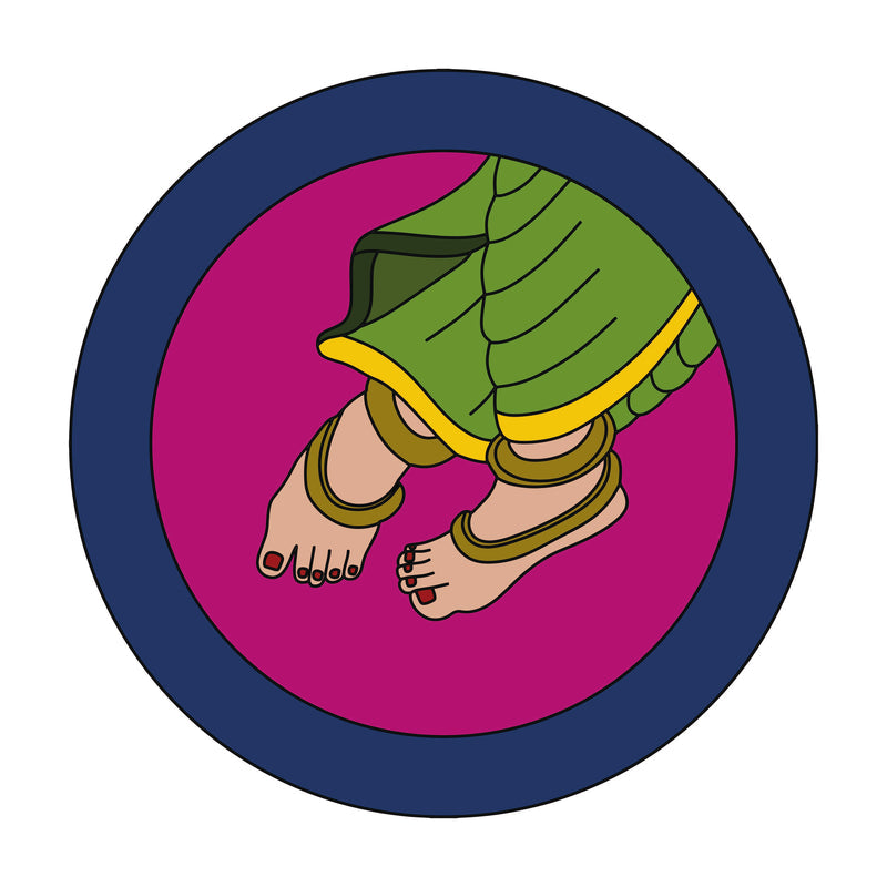 MDF Pre Marked Round Foot Print 1