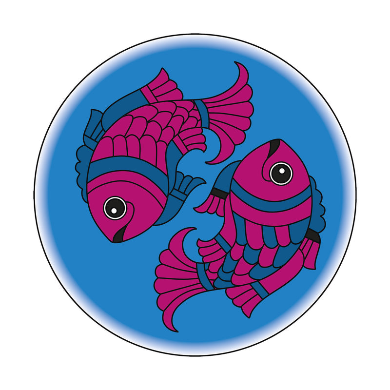 MDF Pre Marked Round Fishes