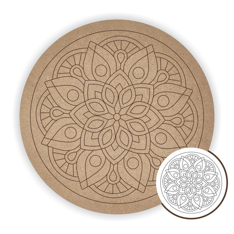 MDF Pre Marked Round Mandala 2