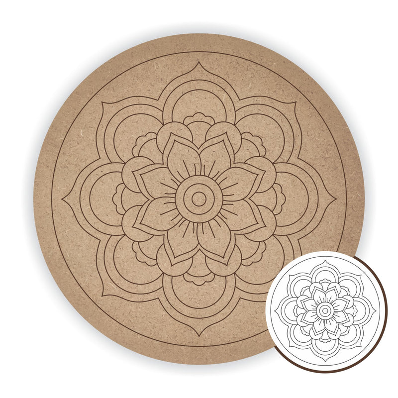 MDF Pre Marked Round Mandala
