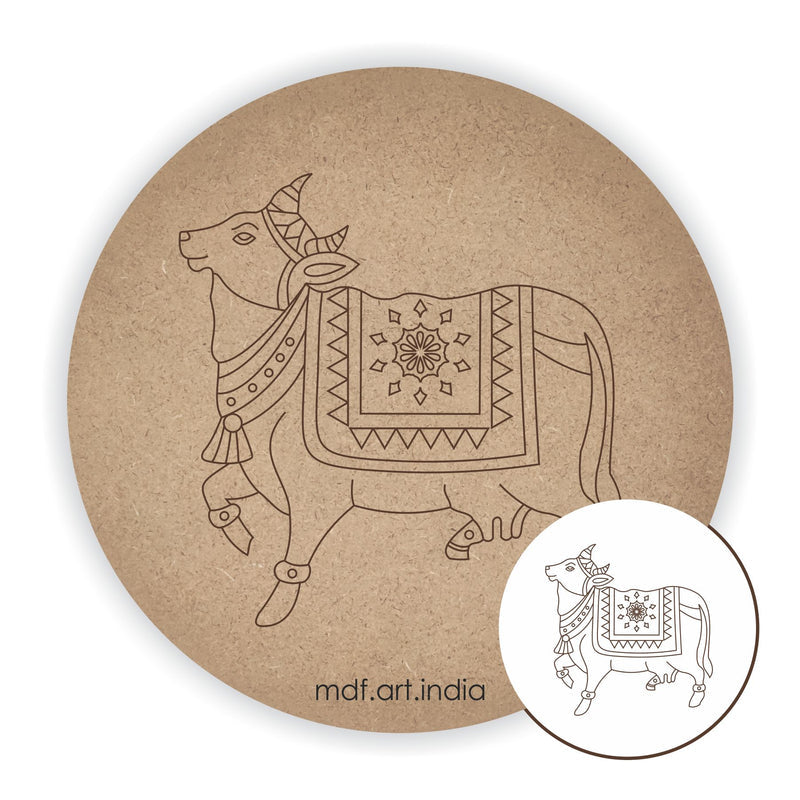 MDF Pre Marked Round Cow