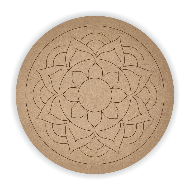 MDF Pre Marked Round Mandala 4