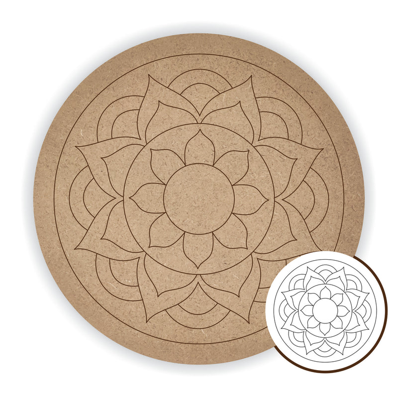 MDF Pre Marked Round Mandala 4