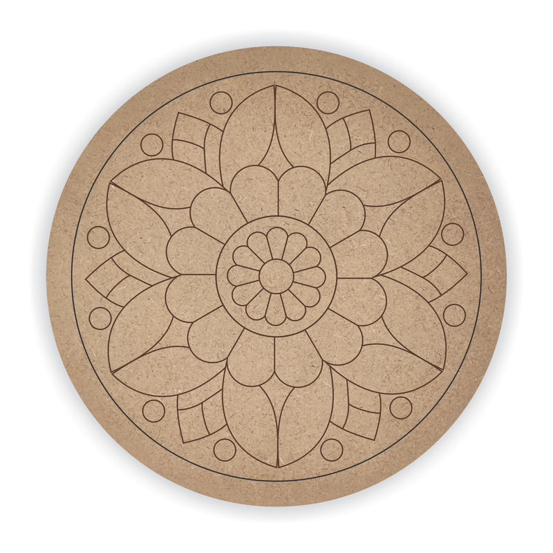 MDF Pre Marked Round Mandala 3