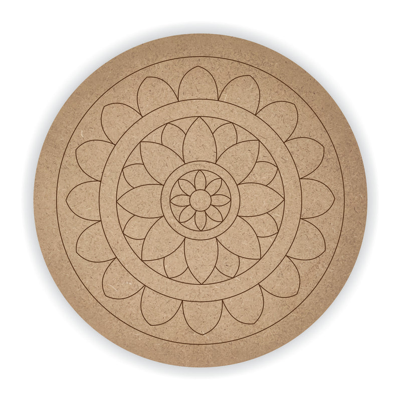 MDF Pre Marked Round Mandala