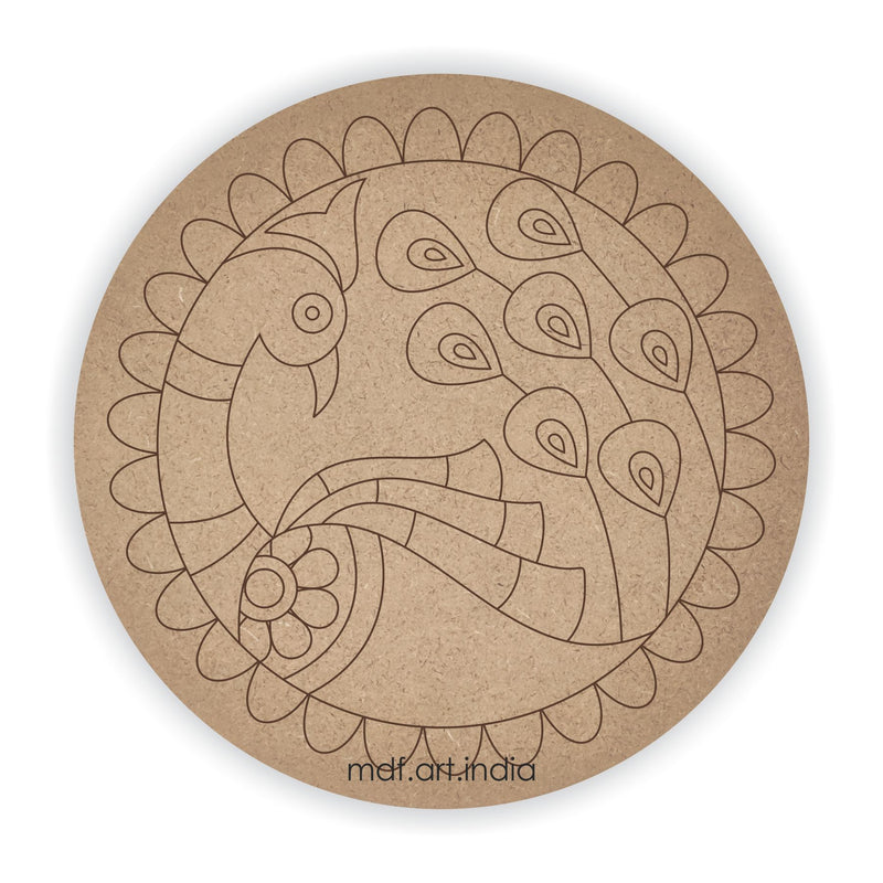 MDF Pre Marked Round Peacock