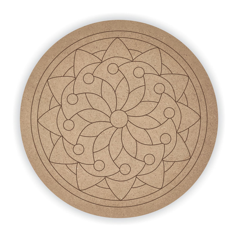 MDF Pre Marked Round Mandala 6