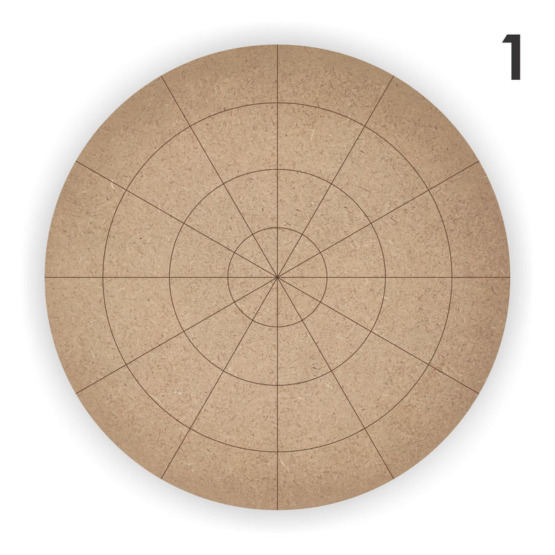 MDF Premarked for Mandala Art Round 1
