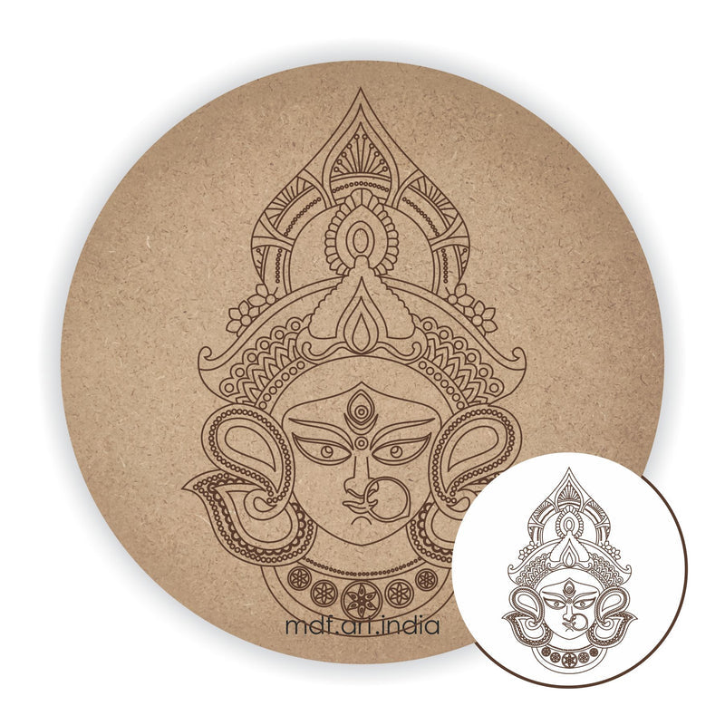 MDF Pre Marked Round DurgaMa