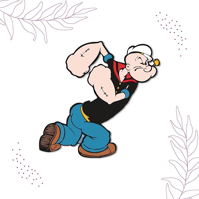 GiXi Artisto Popeye The Sailor Wooden Fridge Magnet