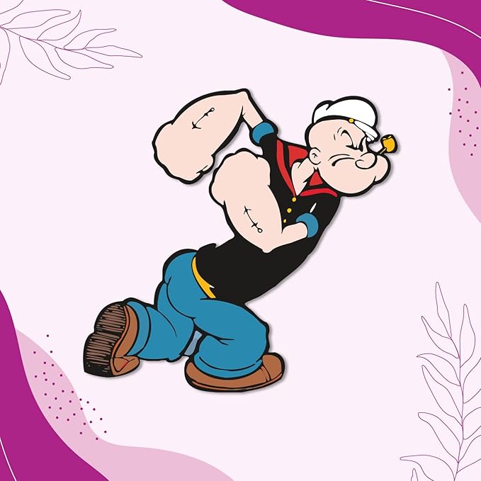 GiXi Artisto Popeye The Sailor Wooden Fridge Magnet
