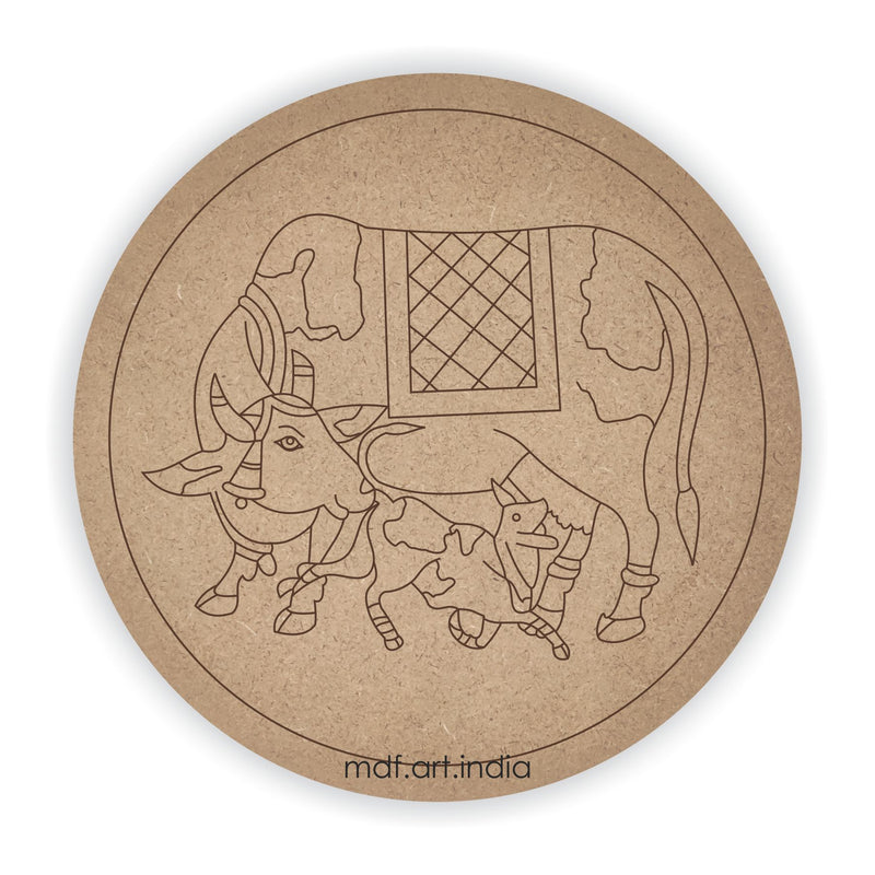 MDF Pre Marked Round Cow and Calf