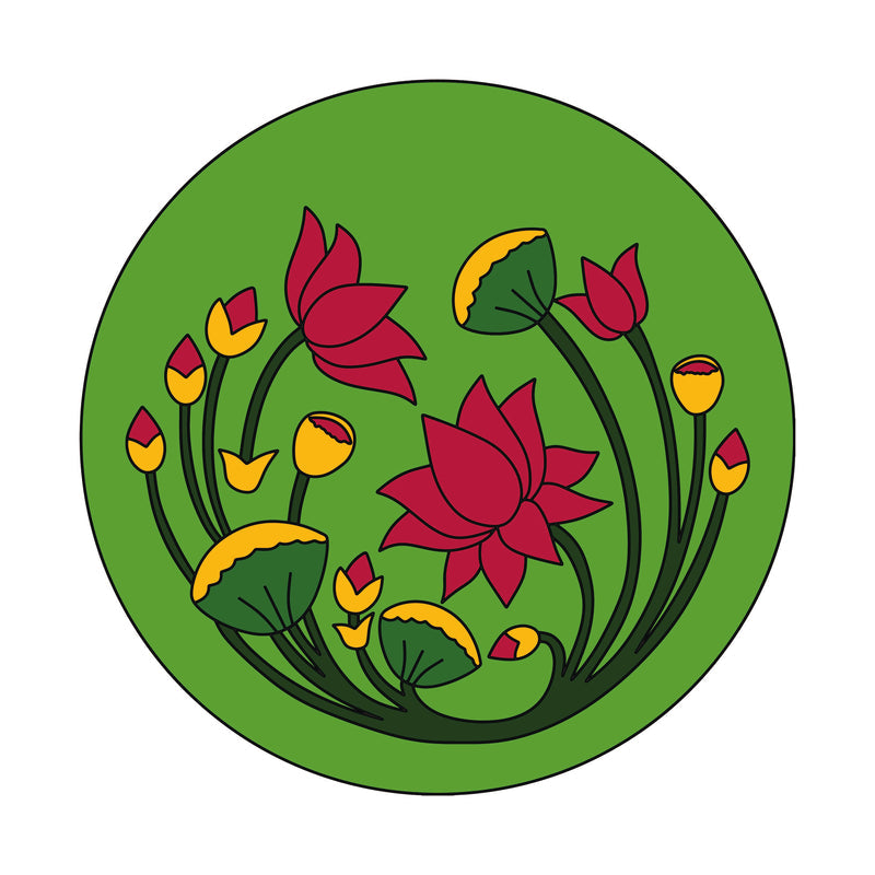 MDF Pre Marked Round Lotus 1