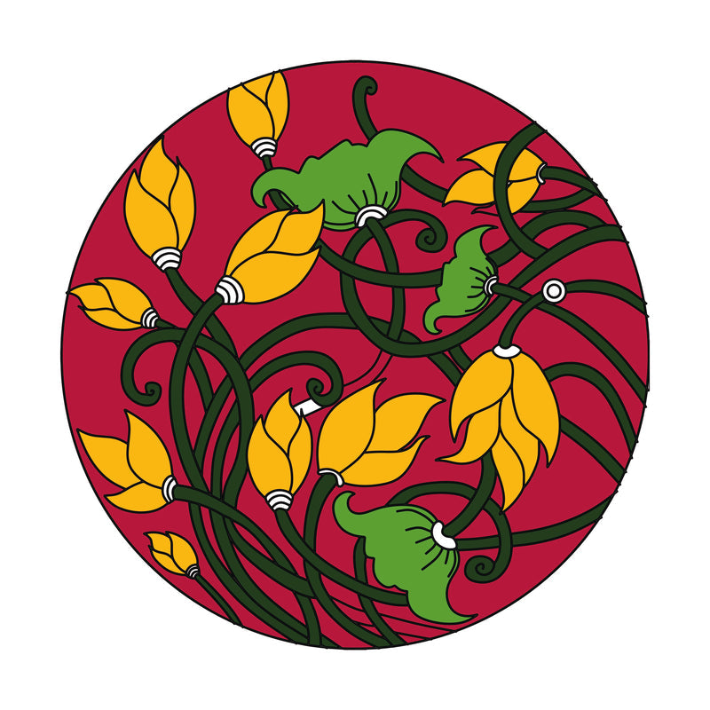 MDF Pre Marked Round Flower 5