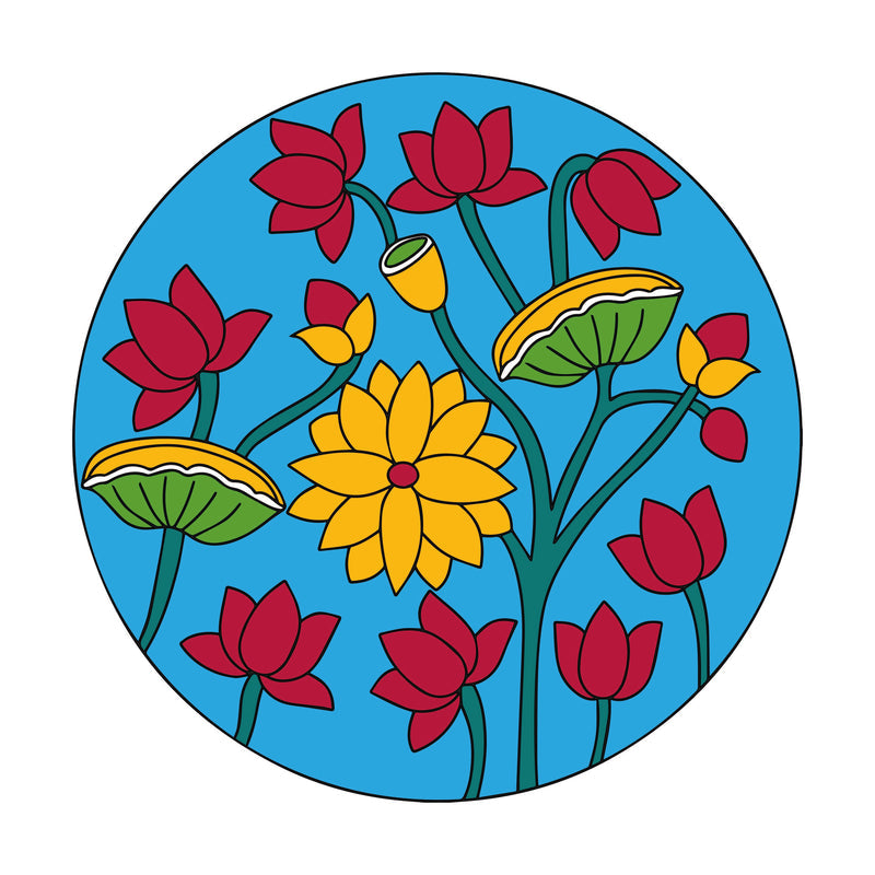 MDF Pre Marked Flower Round