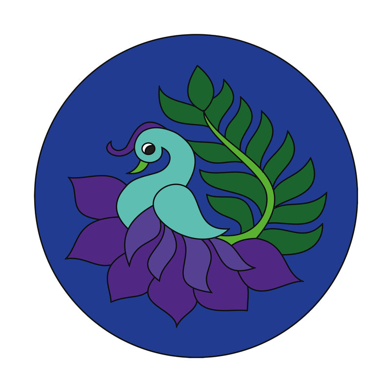 MDF Pre Marked Round Peacock 1