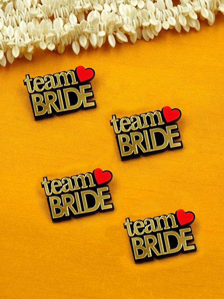 Team Bride Wedding Badges