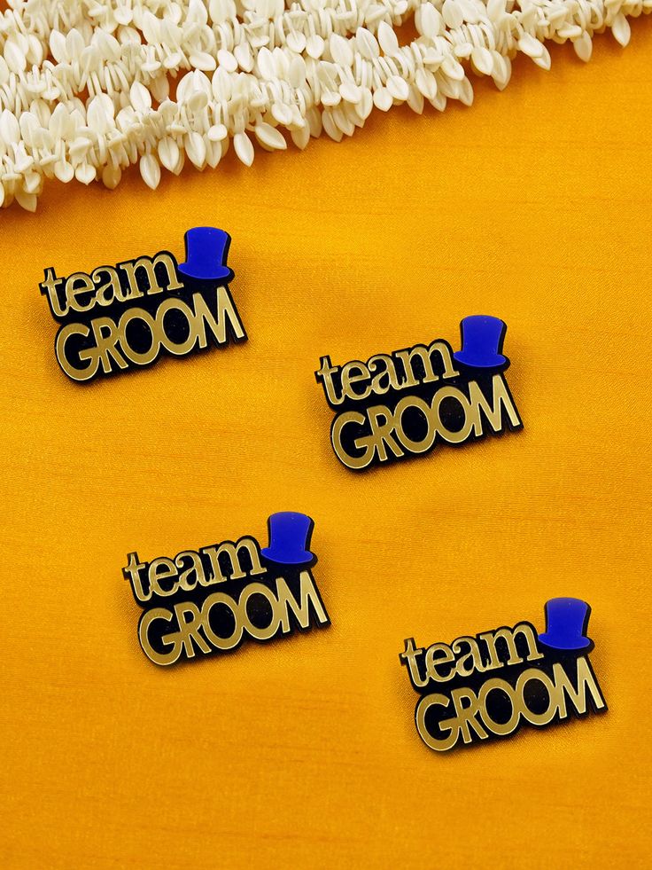 Team Groom Wedding Badges