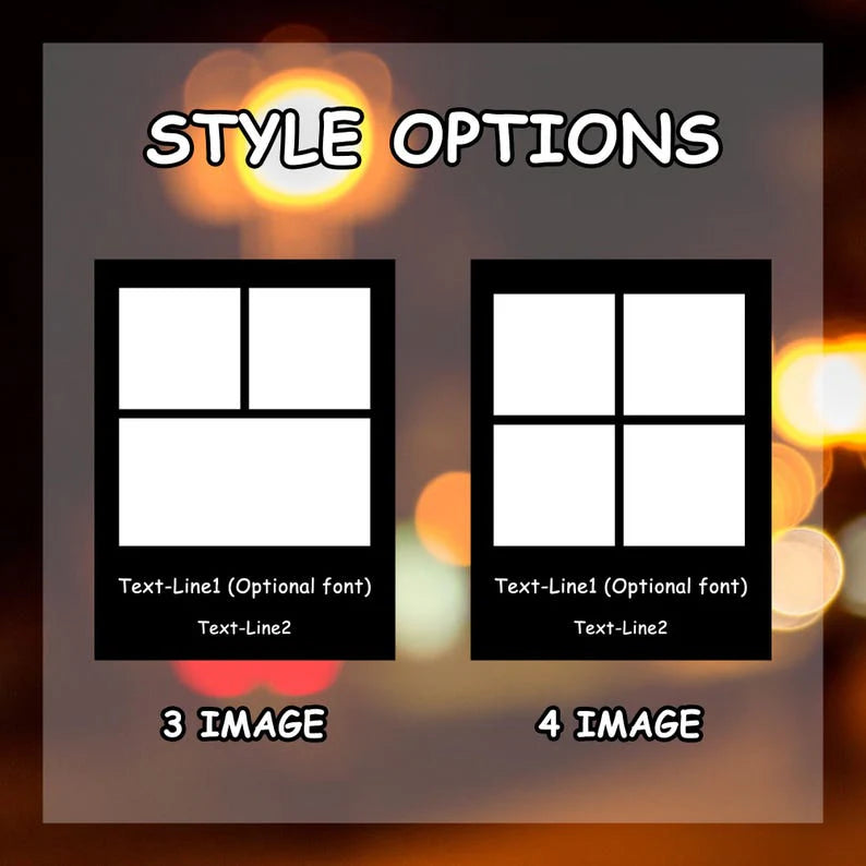 Personalized Photo Collage Acrylic Night Light | Custom Engraved LED Lamp for Anniversary & Couple Gift