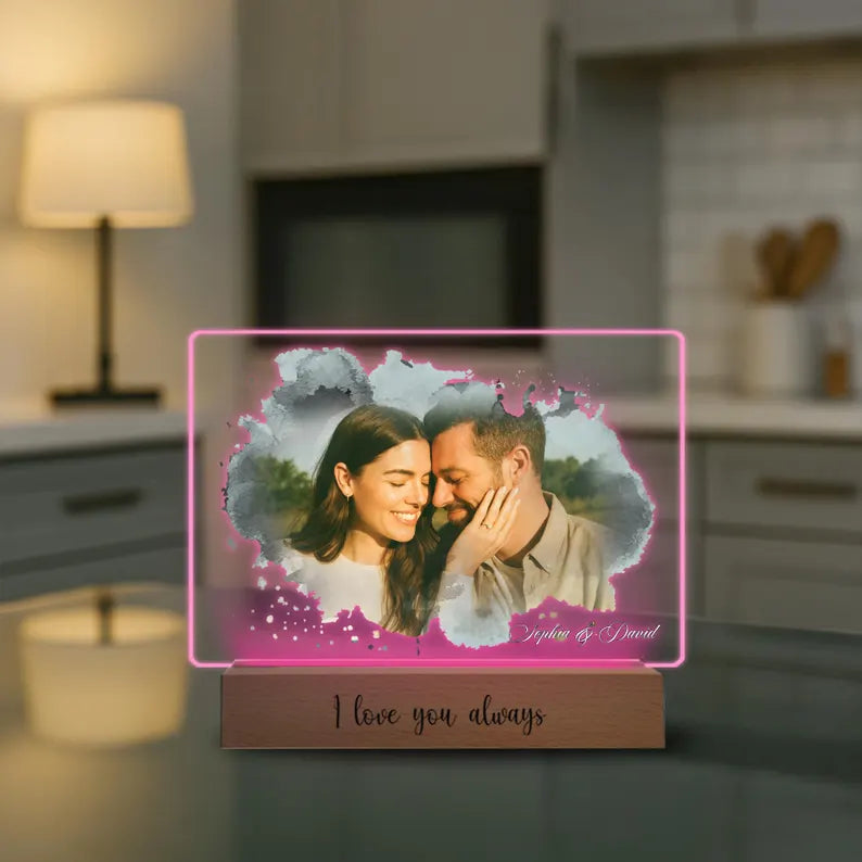 Peronalized Photo Night Light,Photo Collage LED Light,Custom Photo Lamp,Anniversary Gift,Birthday Gift for Friends Couple,Valentines Gifts