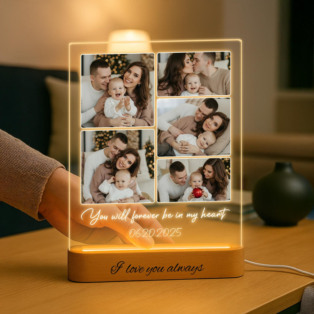 Personalized LED Picture Plaque with Stand l Custom Picture Night Light l Anniversary Gift l Birthday Gift For Family